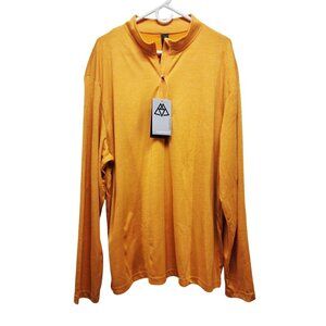 Haimont Mens Long Sleeve Yellow Pullover Shirt Size 3XL